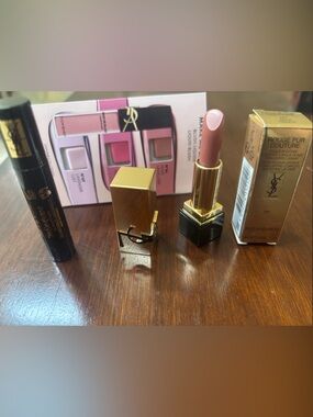 Yves Saint Laurent Satin Nude Pink Lipstick in Gold Case